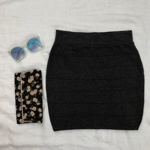 Gray Pencil Skirt